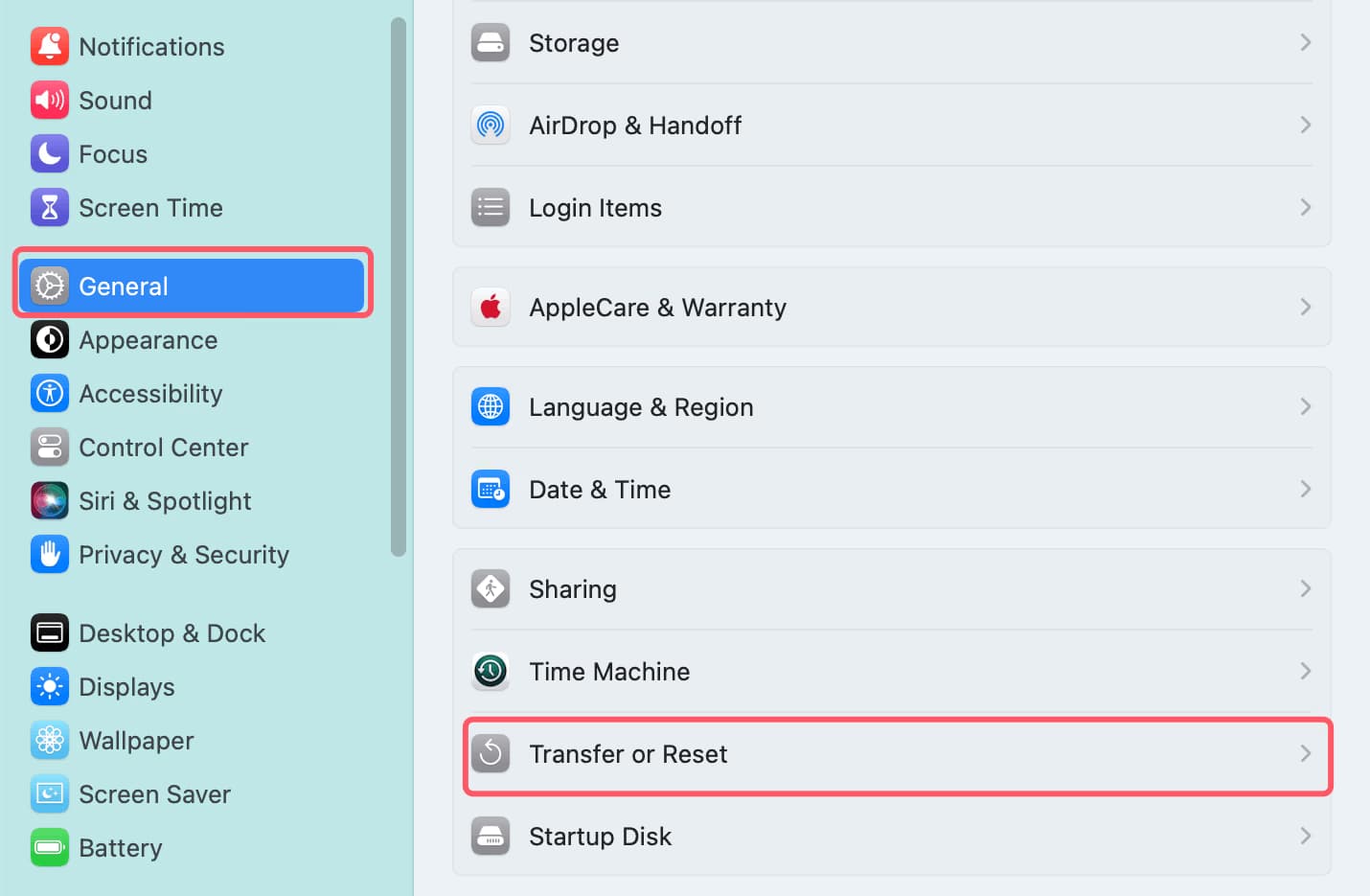 MAC OS Settings