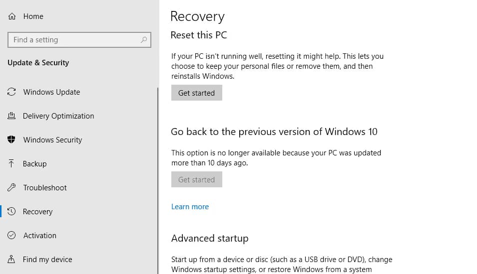 Windows Recovery