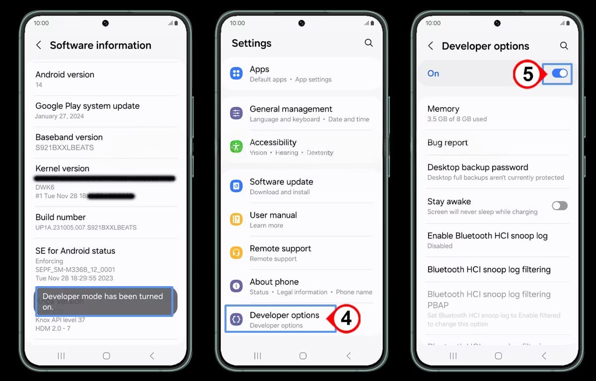 Android Developer Options