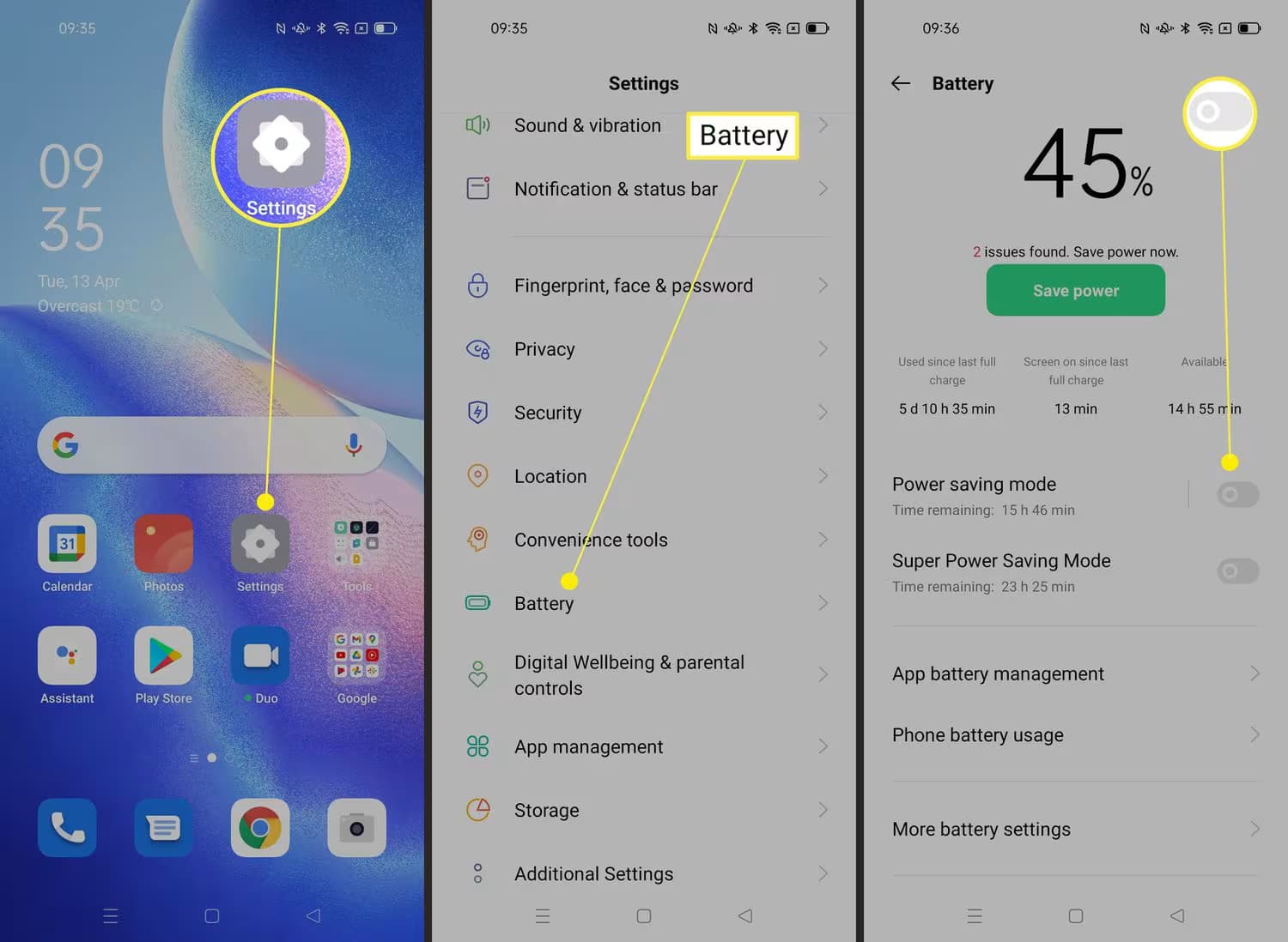 Android Power Saving Mode