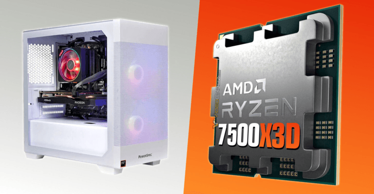 Ryzen 7500X3D уже поступил в продажу в США в составе готового ПК — AMD еще не анонсировала этот CPU
