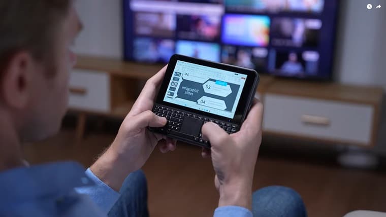 Представлен уникальный ПК OmniOne 5.7, напоминающий мини-планшет с физической клавиатурой