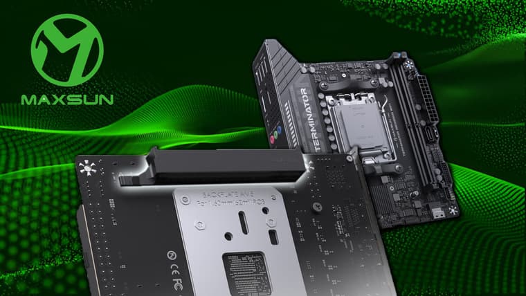 MAXSUN представила Terminator B850 BKB WiFi — первую плату Mini-ITX для AM5 с задним разъемом PCIe