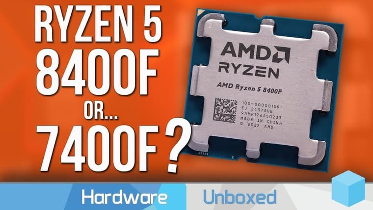 В HUB сравнили Ryzen 7400F, 7500F, 8400F, 7600, 7600X и 9600X в 12 играх — какой быстрее