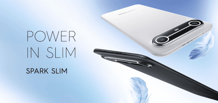 В DNS начались продажи смартфона TECNO SPARK Slim — толщина 6,1 мм, вес 154 г