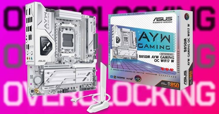 ASUS заявляет о поддержке процессоров Zen 6 на материнской плате B850M AYW GAMING OC WIFI7 W
