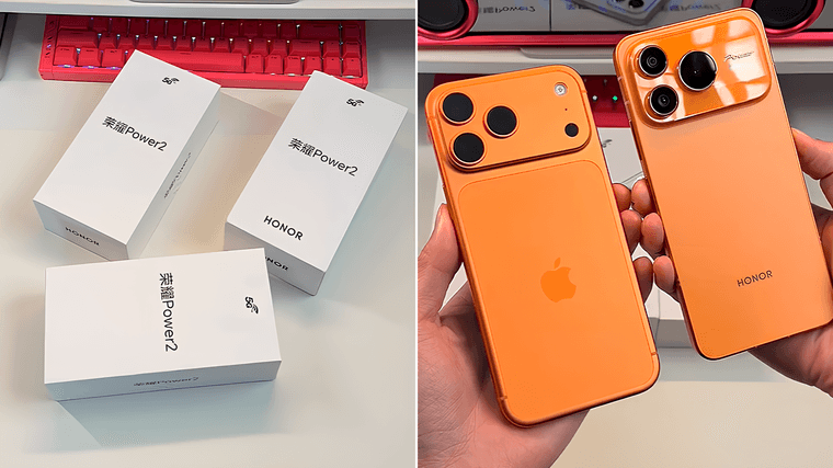 Появились видео с распаковкой HONOR Power 2 — дизайн в стиле iPhone 17 Pro и батарея 10 080 мА*ч