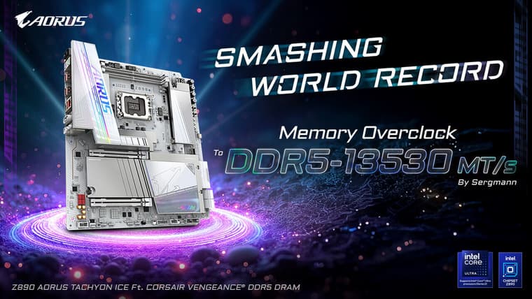 GIGABYTE, Sergmann и HiCookie установили новый рекорд разгона памяти — DDR5-13530