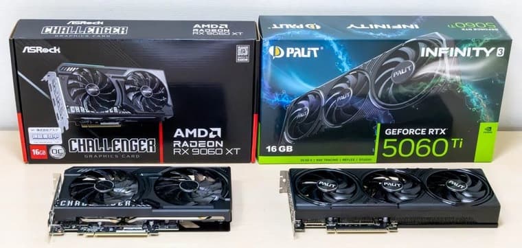 В iHAVECPU сравнили RTX 5060 Ti и RX 9060 XT с 16 ГБ видеопамяти в пяти популярных играх