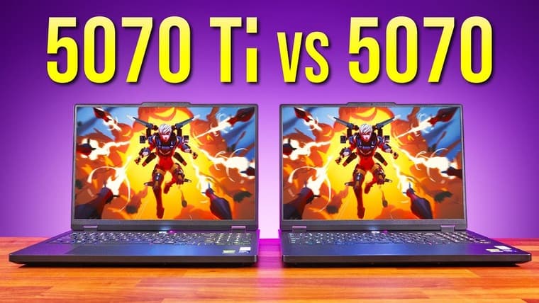 Jarrod'sTech сравнил мобильные RTX 5070 и RTX 5070 Ti в 25 играх — разница может доходить до 127 %