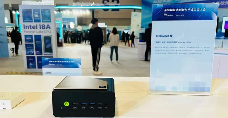 GMKtec показала мини-ПК EVO-T2 с чипом Intel Core Ultra 300 Panther Lake 12Xe и 128 ГБ ОЗУ LPDDR5X