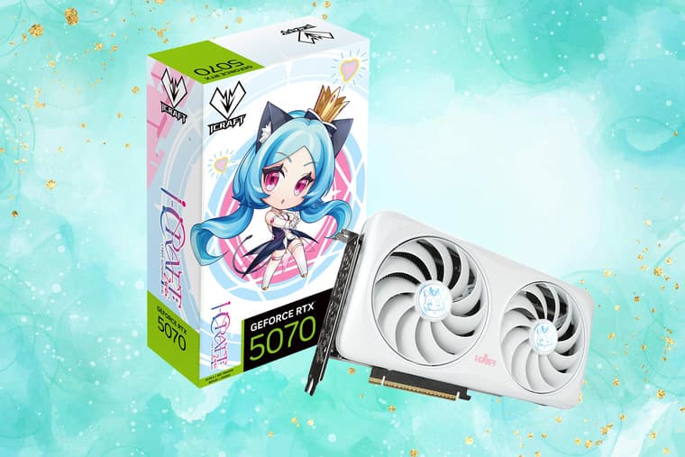 MaxSun выпустила двухвентиляторную GeForce RTX 5070 iCraft Aiga X2 T0 для любителей аниме