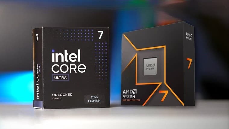 Tech Notice сравнил процессоры Ryzen 7 9700X и Core Ultra 7 265K в профессиональных задачах