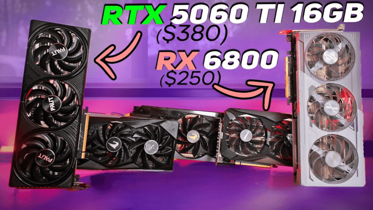Tech YES City сравнил GeForce RTX 5060 Ti 16 ГБ с RTX 3080, RTX 3070 и RX 6800 в актуальных играх