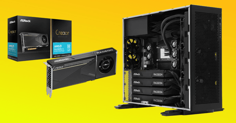 ASRock анонсировала рабочие станции с чипами Ryzen Threadripper и четырьмя Radeon AI PRO R9700
