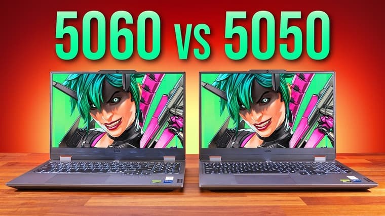 Jarrod'sTech сравнил мобильные GeForce RTX 5050 и RTX 5060 в 25 играх в 1080p и 1440p