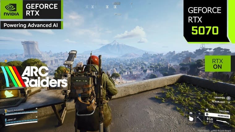ARC Raiders протестировали на GeForce RTX 5090 и GeForce RTX 5070