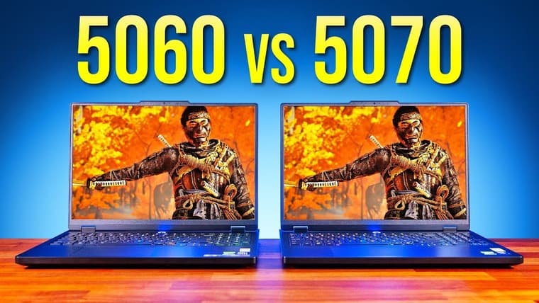 Jarrod'sTech сравнил мобильные GeForce RTX 5060 и GeForce RTX 5070 в 25 играх — велика ли разница