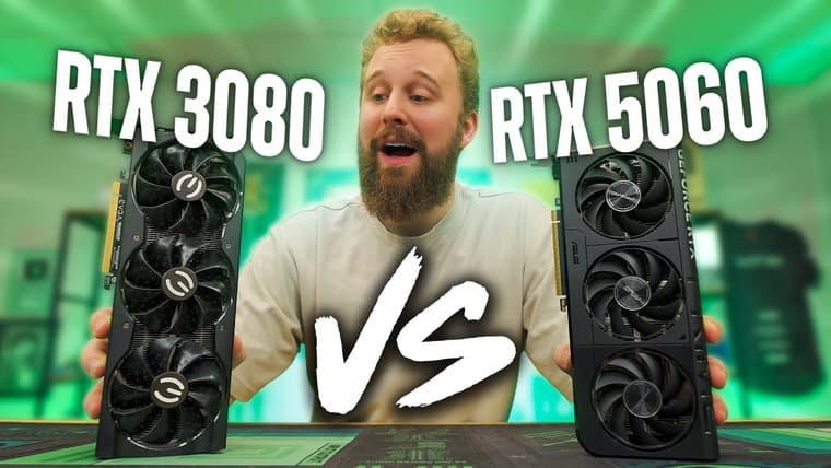 Toasty Bros сравнили видеокарты GeForce RTX 3080 и RTX 5060 в семи актуальных играх